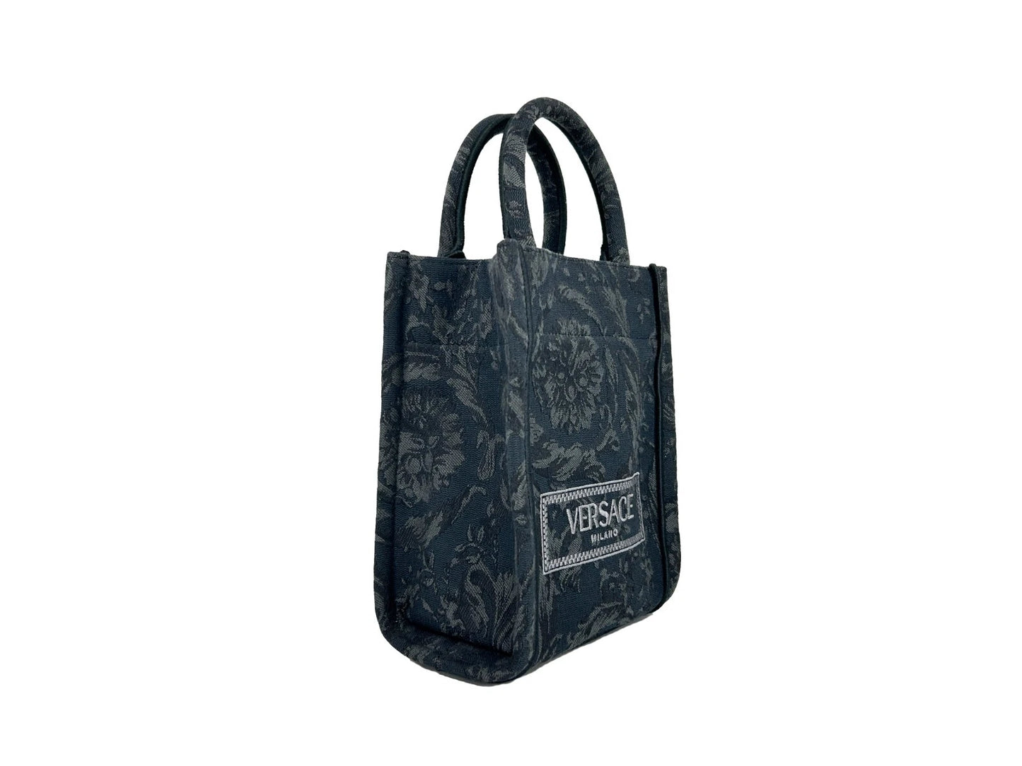 Versace Bolso bandolera Athena Barocco mini con asa superior Negro