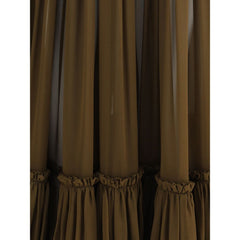 Falda larga con volantes de Saint Laurent