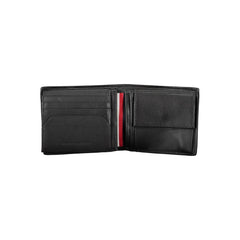 Cartera de cuero negra para hombre de Tommy Hilfiger