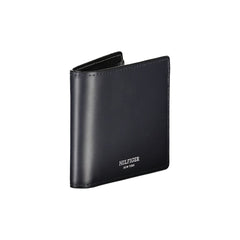 Cartera plegable elegante de cuero azul de Tommy Hilfiger