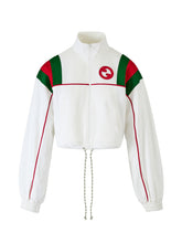 Sudadera blanca de poliéster con logotipo de Gucci