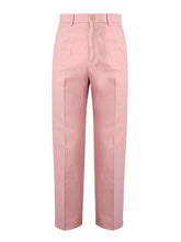 Pantalones de algodón rosa claro Gucci
