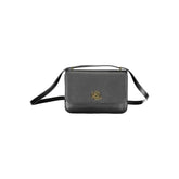 Bolso de mano de cuero negro Ralph Lauren