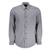 Camisa de algodón azul Hugo Boss para hombre