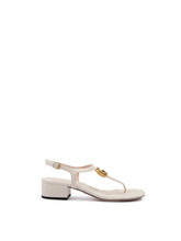 Sandalias Charlotte de piel napa blanca Mystic de Gucci