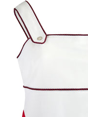 Vestido corto Gucci blanco de poliéster y algodón