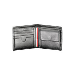 Cartera de cuero negra para hombre de Tommy Hilfiger