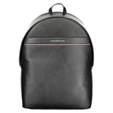 Tommy Hilfiger Black Polyester Men Backpack