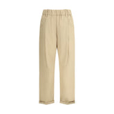 Pantalones elásticos de algodón Brunello Cucinelli