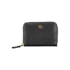 Cartera de cuero negra Ralph Lauren