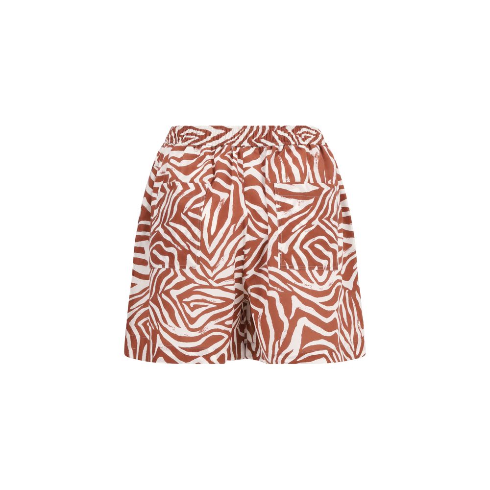 Brunello Cucinelli Pantalones cortos con estampado de cebra
