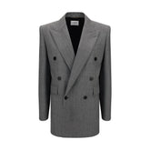Blazer de sarga de lana de Saint Laurent