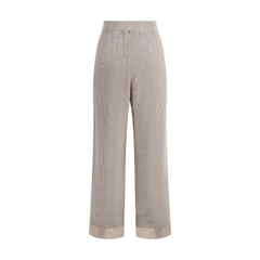 Pantalones de lúrex acanalados Brunello Cucinelli