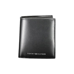 Cartera de cuero negra para hombre de Tommy Hilfiger