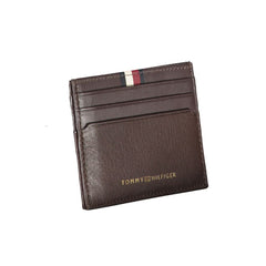 Cartera de cuero marrón para hombre de Tommy Hilfiger