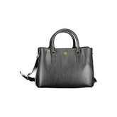 Bolso de mano de cuero negro Ralph Lauren