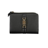 Cartera elegante negra con cremallera y monedero de Tommy Hilfiger