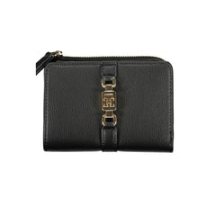 Cartera elegante negra con cremallera y monedero de Tommy Hilfiger