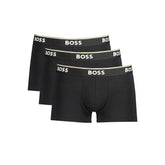 Pack de calzoncillos bóxer de algodón negro para hombre de Hugo Boss