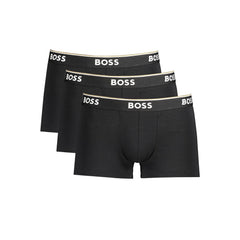 Pack de calzoncillos bóxer de algodón negro para hombre de Hugo Boss