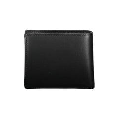 Cartera elegante de cuero negro de Tommy Hilfiger para el hombre moderno