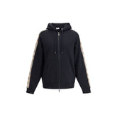 Sudadera con capucha y ribete de cuadros de Burberry