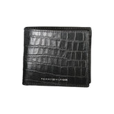 Cartera de cuero negra Tommy Hilfiger