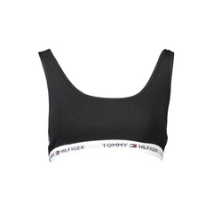 Sujetador deportivo Tommy Hilfiger de algodón negro para mujer