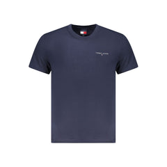 Camiseta azul de algodón Tommy Hilfiger para hombre
