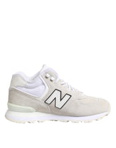 Zapatillas New Balance de gamuza en blanco roto