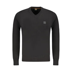Suéter de algodón negro de Hugo Boss