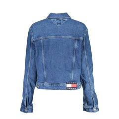 Chaqueta de algodón azul Tommy Hilfiger para mujer