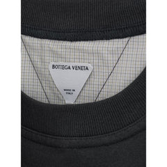 Camiseta de algodón gris de Bottega Veneta