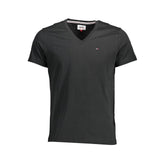 Camiseta de algodón negra de Tommy Hilfiger
