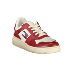 Zapatillas Tommy Hilfiger de piel roja para mujer