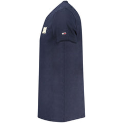 Camiseta azul de algodón Tommy Hilfiger para hombre