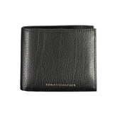 Cartera de cuero negra Tommy Hilfiger