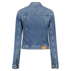 Chaqueta de algodón azul Tommy Hilfiger para mujer