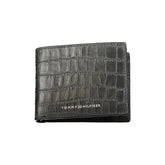 Cartera de cuero negra Tommy Hilfiger