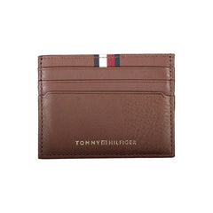 Cartera de cuero marrón para hombre de Tommy Hilfiger