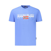 Camiseta de algodón azul Napapijri para hombre