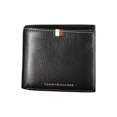 Cartera de cuero negra para hombre de Tommy Hilfiger