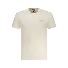 Camiseta de algodón beige para hombre de Tommy Hilfiger
