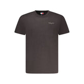 Camiseta negra de algodón Tommy Hilfiger para hombre