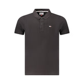Polo Tommy Hilfiger de algodón negro para hombre