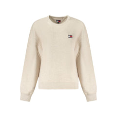 Suéter de algodón beige para mujer de Tommy Hilfiger