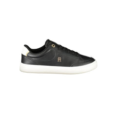 Tommy Hilfiger Black Leather Women Sneaker