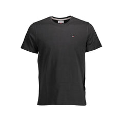 Camiseta negra de algodón orgánico para hombre de Tommy Hilfiger
