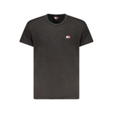 Camiseta negra de algodón Tommy Hilfiger para hombre