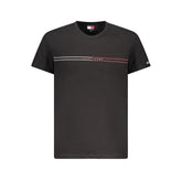Camiseta negra de algodón Tommy Hilfiger para hombre